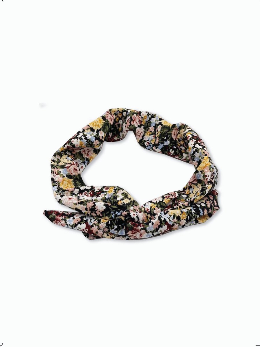 Duurzaam cadeau - Flexibele haarband - IJzerdraad - Vintage bloemen - 90 cm