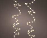 Guirlande lumineuse de Noël Micro LED argent brillant longueur 3 mètres / blanc chaud 189 lumières LED