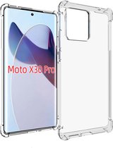 Motorola Edge 30 Ultra Hoesje - MobyDefend Transparante Shockproof TPU Gelcase - Verstevigde Hoeken - Volledig Doorzichtig - GSM Hoesje - Telefoonhoesje Geschikt Voor Motorola Edge 30 Ultra