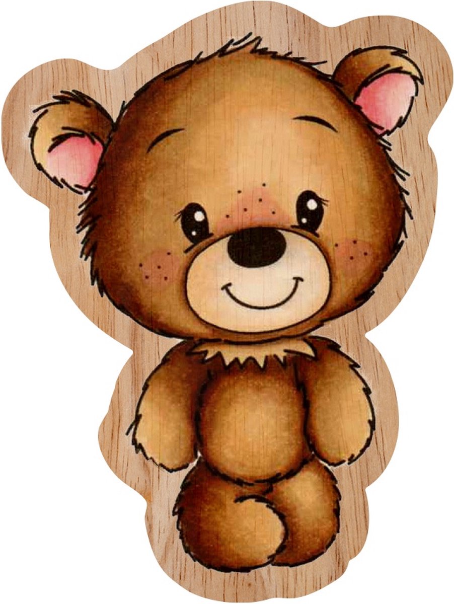 Studio Light Friendz Rubber Stamp Wooden Ted Standing