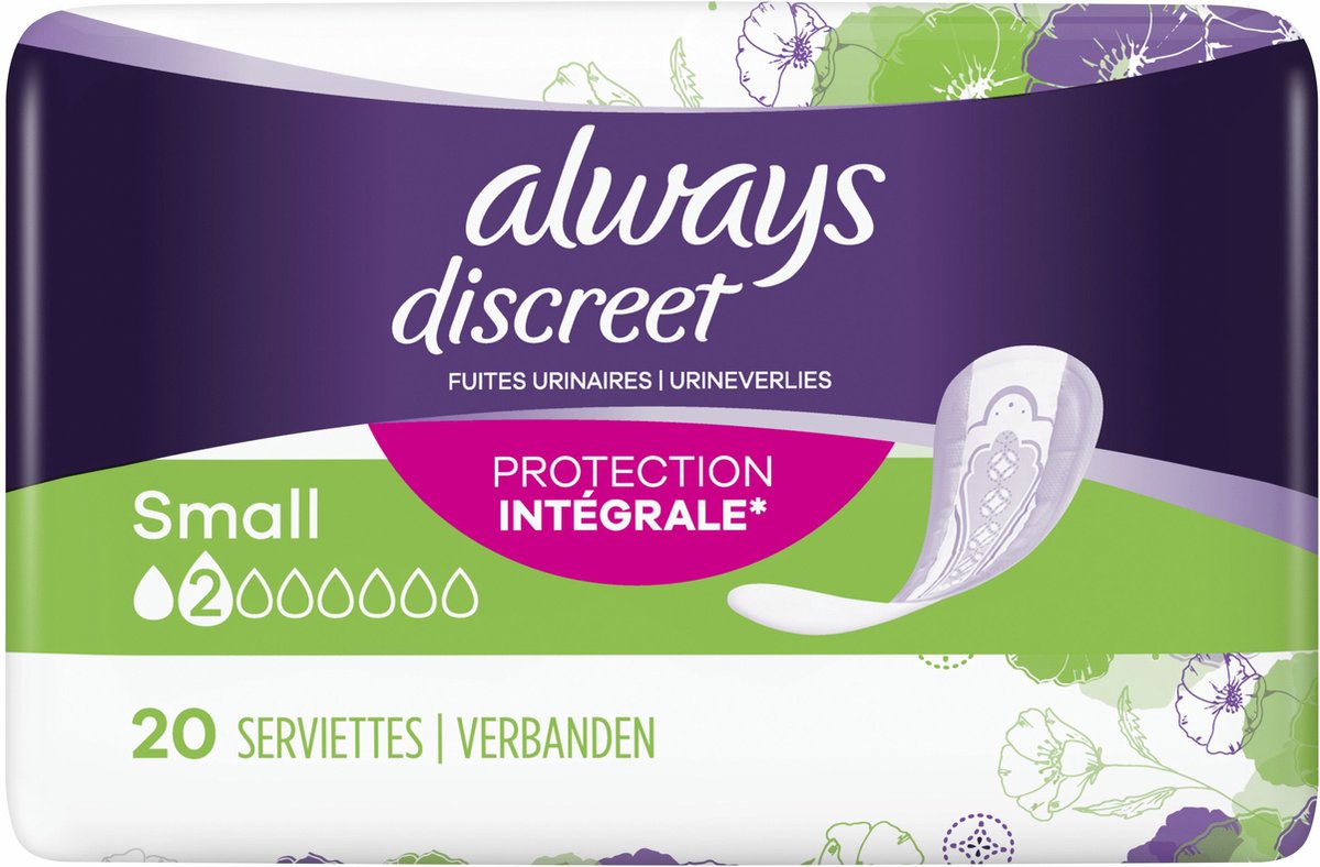 Goedkoopste Always Discreet Incontinentieverbanden Light Small - 20 Stuks