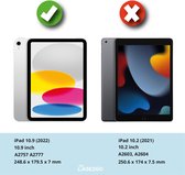 Case2go - Tablet hoes geschikt voor Apple iPad 10 10.9 (2022) - Transparante Case - Tri-fold Back Cover - Met Pencil Houder en Auto Wake/Sleep functie - Zwart