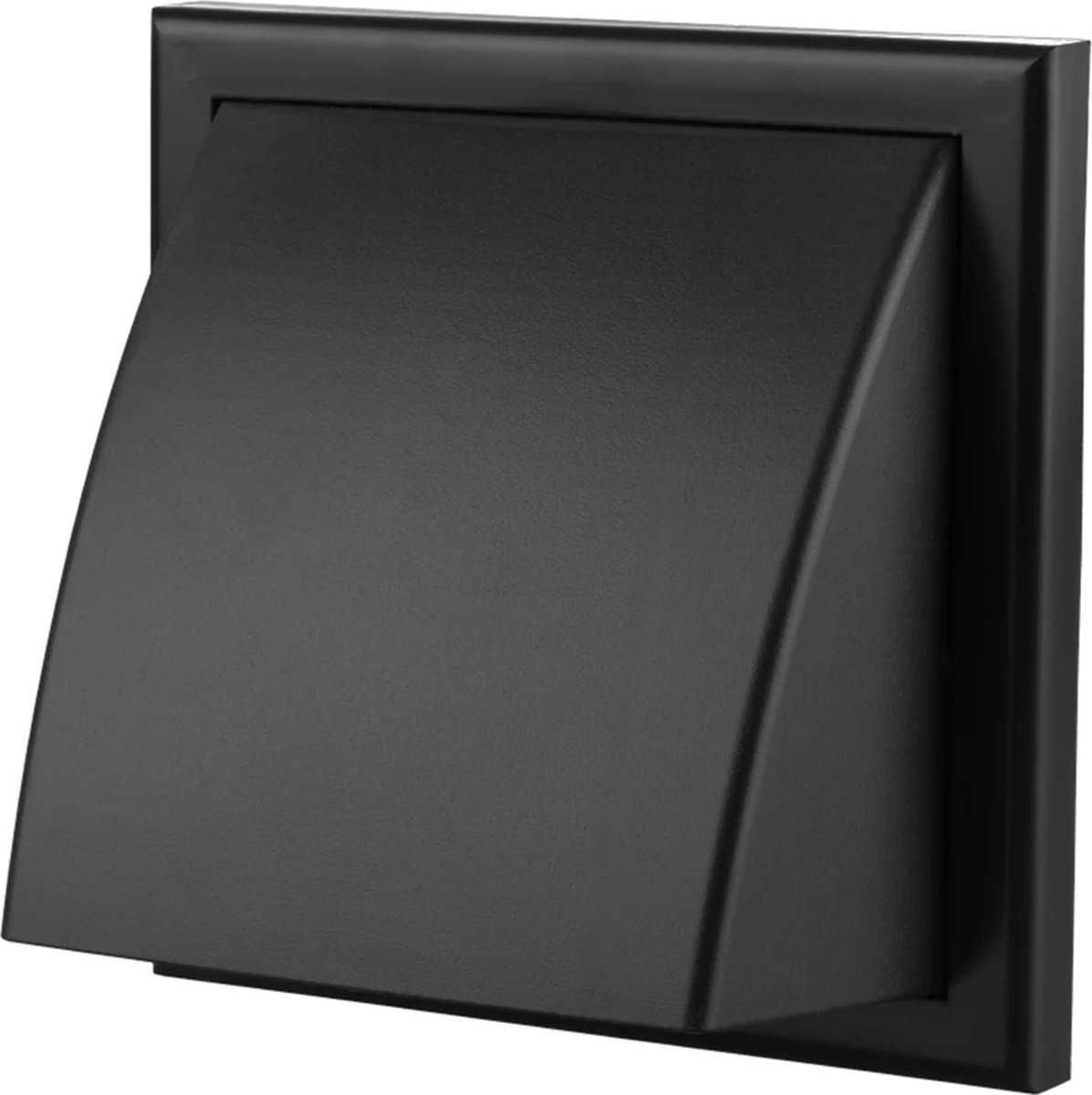 Ventilatierooster met kap zwart 154x154 mm | Ø150 mm