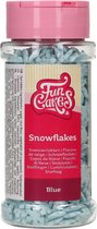 FunCakes Sprinkles Taartdecoratie - Sneeuwvlokken - Blauw - 50g