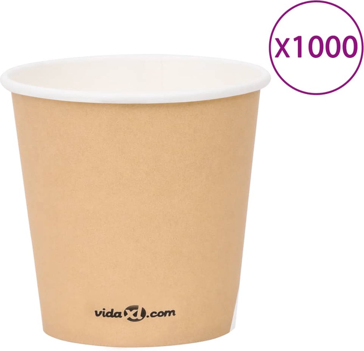 Prolenta Premium - 1000 st Koffiebeker 120 ml papier bruin