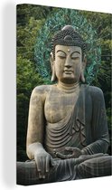 Statue de Bouddha en Corée du Sud 40x60 cm - Tirage photo sur toile (Décoration murale salon / chambre)