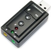 Adaptateur de carte son audio virtuelle 3D externe USB 2.0 7.1 canaux (noir)