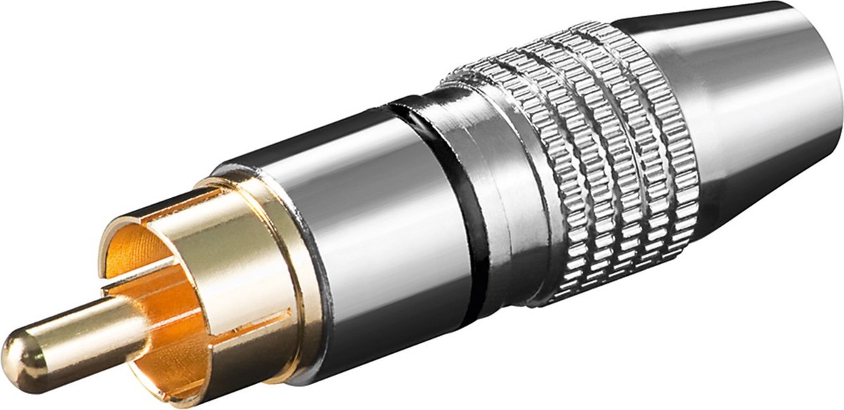 Goobay 11905 kabel-connector RCA Zwart, Metallic