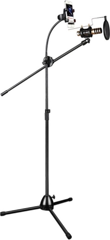 Pied de microphone Njs en acier à hauteur réglable pour Chant