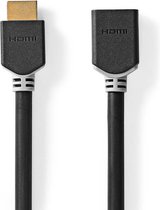 HDMI Connecteur, HDMI Femelle, 8K@60Hz, eARC, 48 Gbps, 1.00 m, Rond, PVC, Anthracite, Boîte