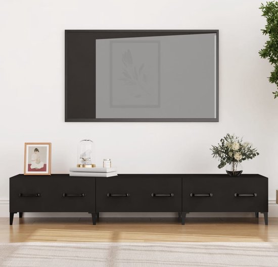 Prolenta Premium - Tv-meubel 150x34,5x30 cm bewerkt hout zwart | bol.com