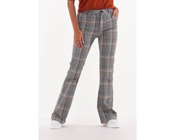 Minus Carma Check Flared Pants Broeken Dames - Bruin - Maat 34