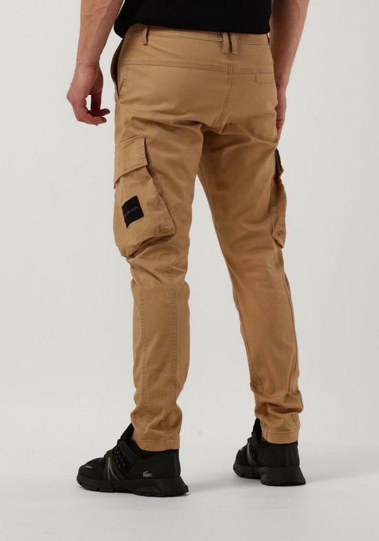 profiel Mentor papier Calvin Klein Skinny Washed Cargo Pant Broeken Heren - Camel - Maat 34 |  bol.com