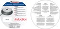 Emballage d'informations sur les ustensiles de cuisine HENDI Professional Titanium, avec du texte en plusieurs langues et une image de poêle.