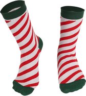 Sockston Socks-Christmas Candy Cane Striped Socks Red White Green-Kerstsokken- Kerstcadeaus-Geschenkset
