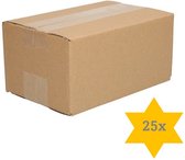 25x verzenddoos - 186 x 124 x 88 mm - enkele golf - Amerikaanse vouwdozen – kartonnen doos - webshopverpakking