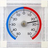 Thermomètre à cadre extérieur transparent en métal 2,5 x 20 cm - hémomètres extérieurs - Jauges de température