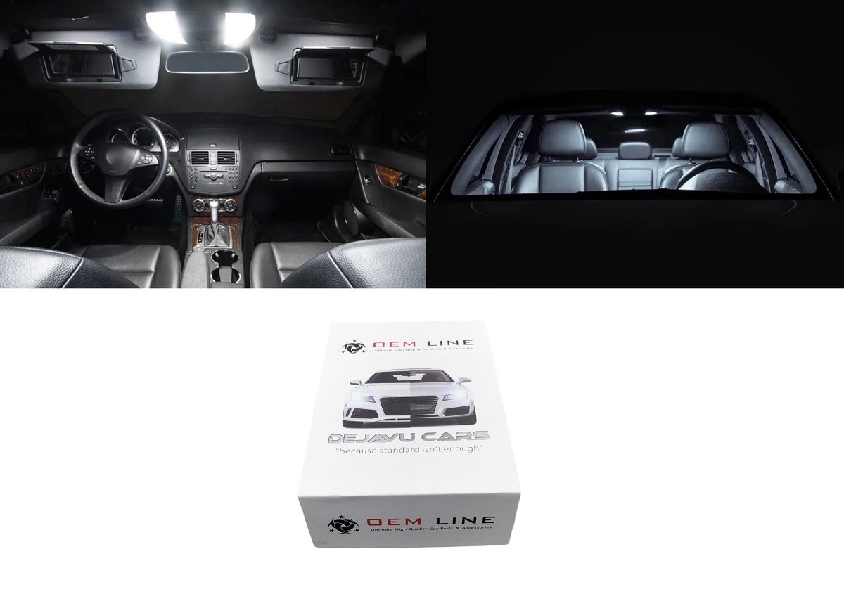 OEM Line LED Interieur Verlichting Lampen Pakket V.2 Hoge Kwaliteit Binnen Verlichting 6000K Wit Licht voor Mercedes Benz C Klasse W204 / S204 / AMG Line / C63 AMG (2007-2014)