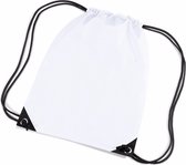5x sac de sport / de sport en nylon blanc pour piscine / sac de sport avec cordon de serrage 45 x 34 cm - Sacs Kinder