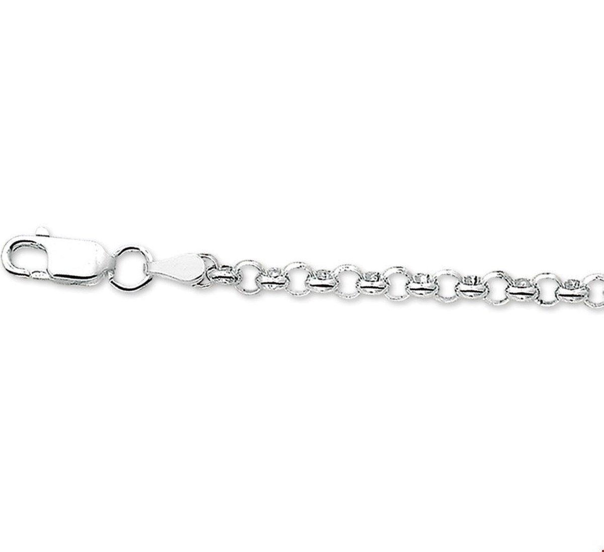 Zilveren Collier jasseron 3 1002210 42 cm