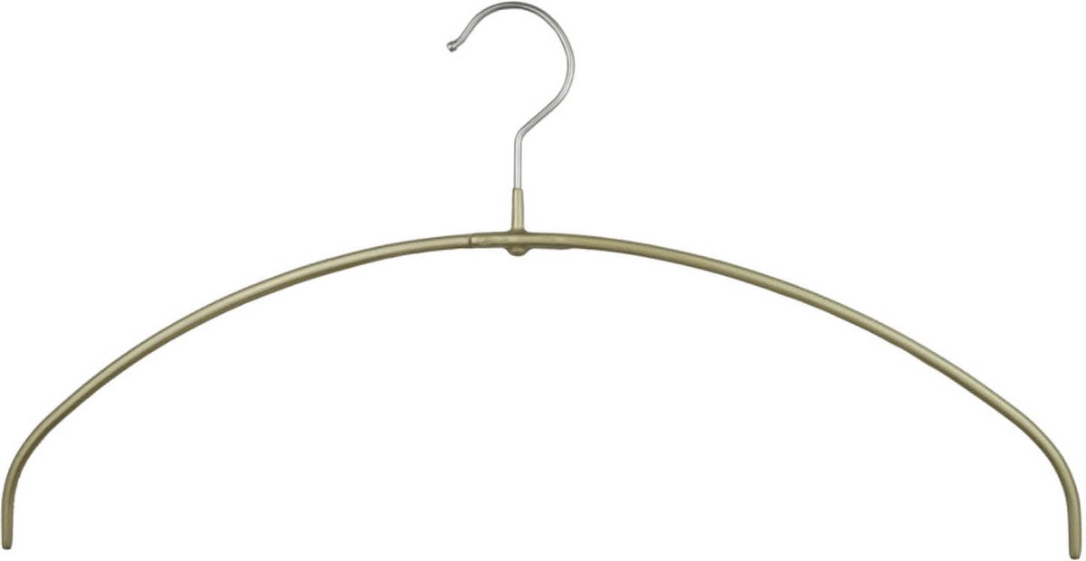 TopHangers [Set van 5] - Ruimtebesparende metalen kledinghanger voor blouses / jurken / shirts / lingerie | Volledig voorzien van gouden anti-slip coating | Gecertificeerd als 'Eco friendly' en 'Skin friendly' | 'Mawa 40PT'