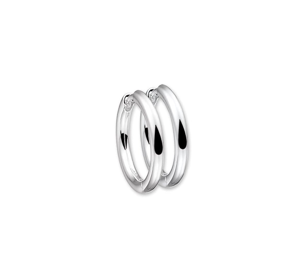 Zilver Gerhodineerde Klapoorringen rond 1329579