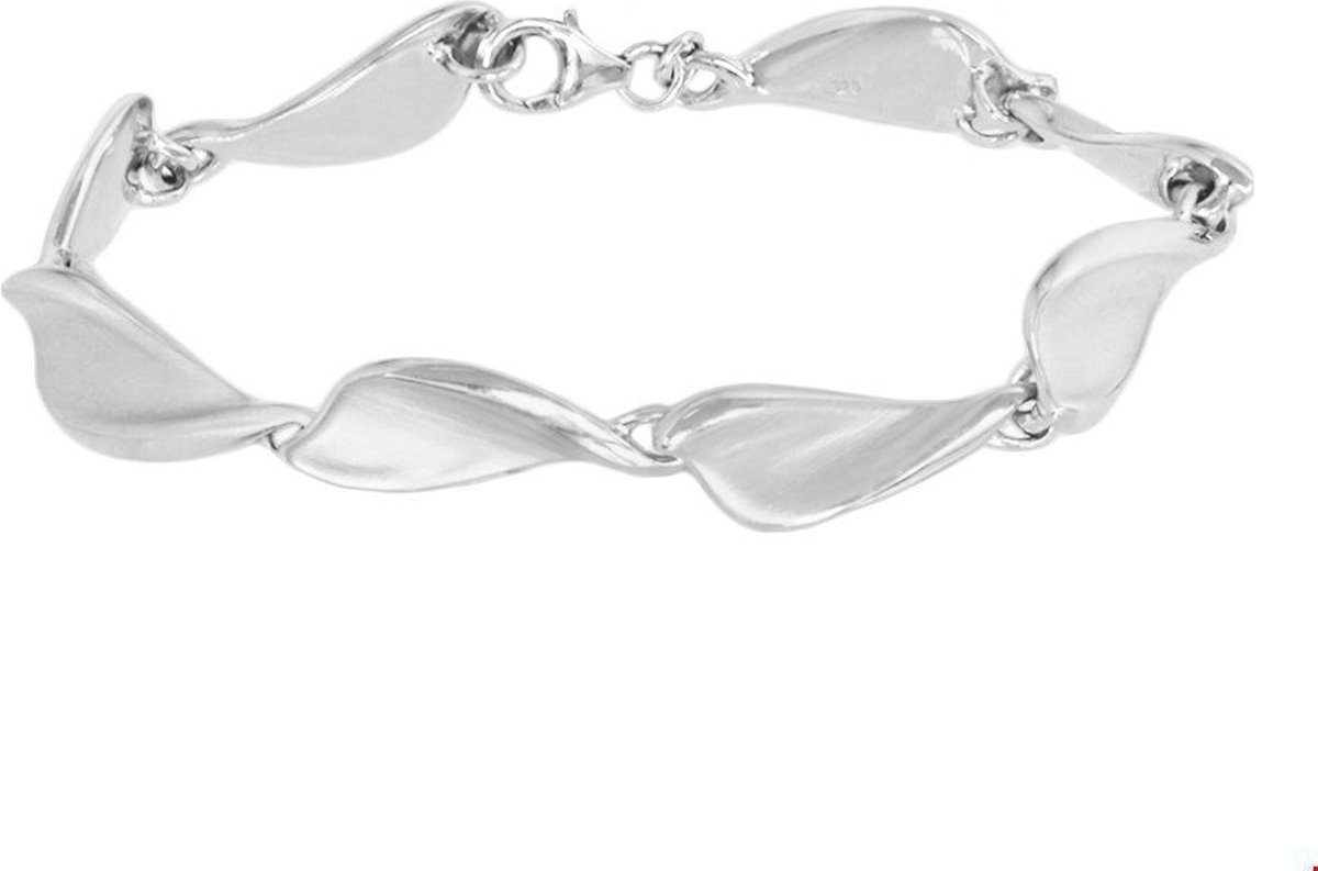 The Jewelry Collection Armband Choker Poli/mat 9 mm 18,5 cm - Zilver
