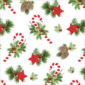 20 Papieren Lunch Servetten - Ornaments For X-Mas - Kerst - 1 pakje
