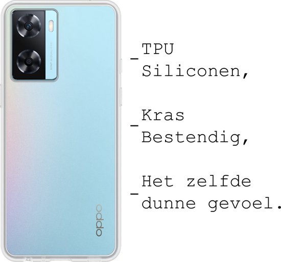 Coque OPPO A57s Coque Arrière en Siliconen - Coque OPPO A57s Coque en Silicone - Transparente