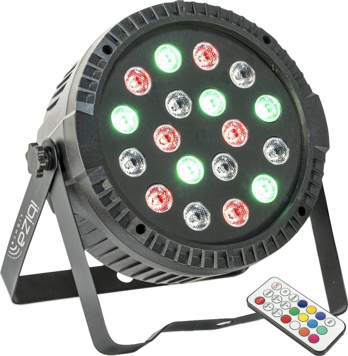 Ibiza Light Thinpar 18x1W RGB extra platte Par Projector