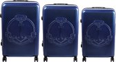 Biggdesign Anchor Koffer set - Kofferset - Reiskoffer - Met Wielen en Cijferslot Marineblauw - Set van 3