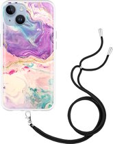Coque iPhone 14 avec cordon Dreamy Colors