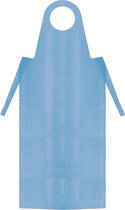 Wegwerp schort 30 micron 150 stuks kleur blauw medisch - verfschort - schilderschort - knutselschort - keukenschort - bezoekersjas - 75 x 130 cm - wegwerp short - isolatiejas