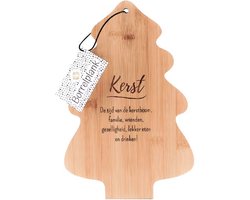 Kerstboom Borrelplank | Feestdagen | Borrels en Hapjes |  30 CM Lang | Feest | Bamboehout | Cadeau | the Big Gifts