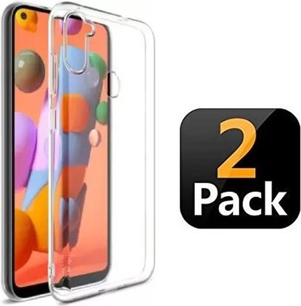 Samsung M11 Hoesje TPU Siliconen Transparant 2x