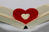READSY – Porte page – Coeur – Diamètre 2 cm – Petit – Rouge – Anneau de lecture – Livre gadget – Ouvre page – Marque page – Marque page – Marque page – Repose pouce – Lire