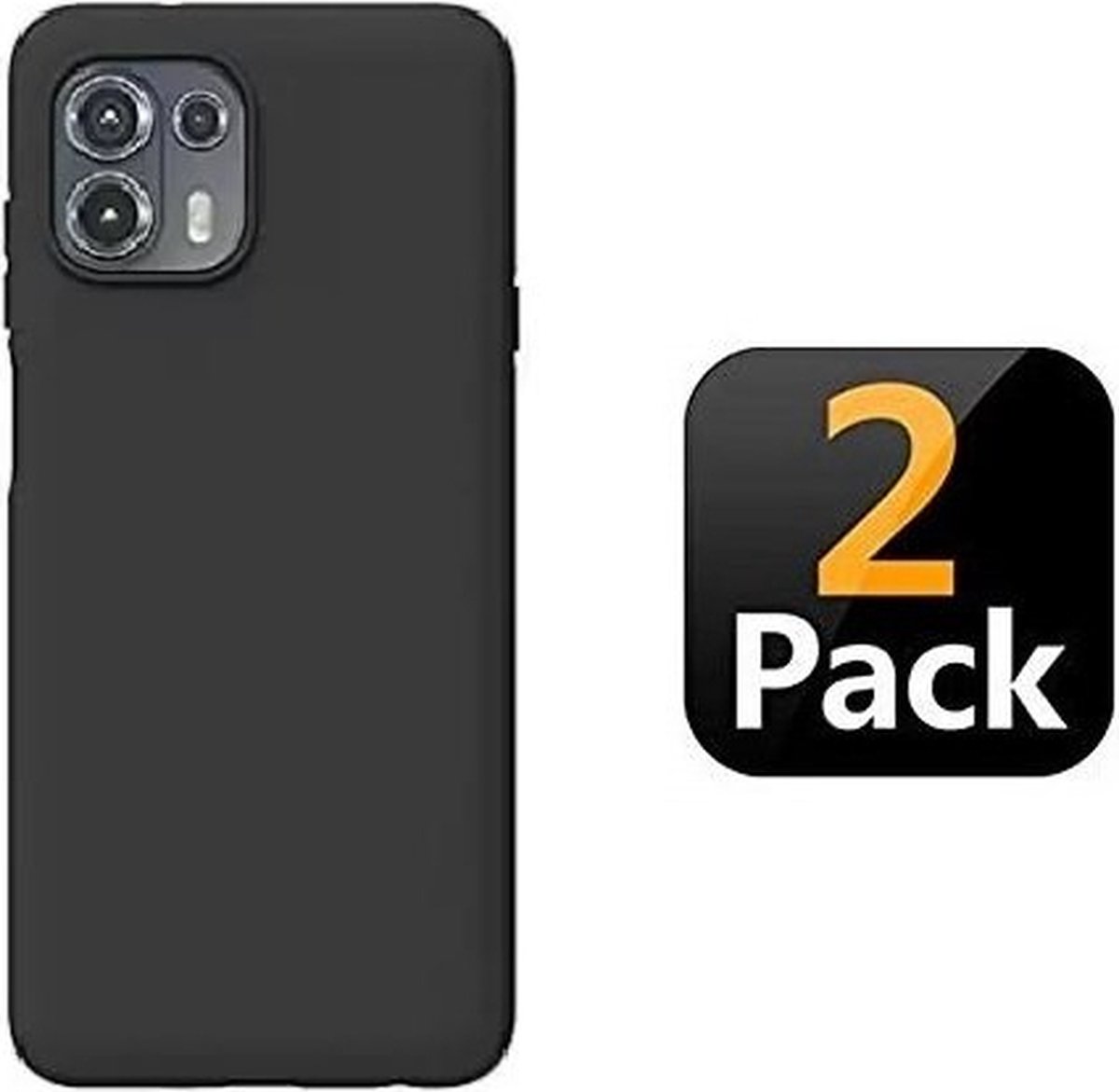 Motorola Edge 20 Lite Hoesje Siliconen TPU Zwart 2x