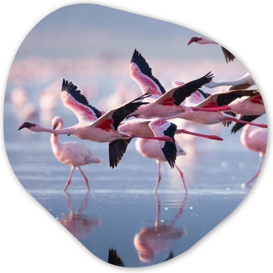 Organische Wanddecoratie- Kunststof Muurdecoratie- Organisch Schilderij - Flamingo - Vogel - Water