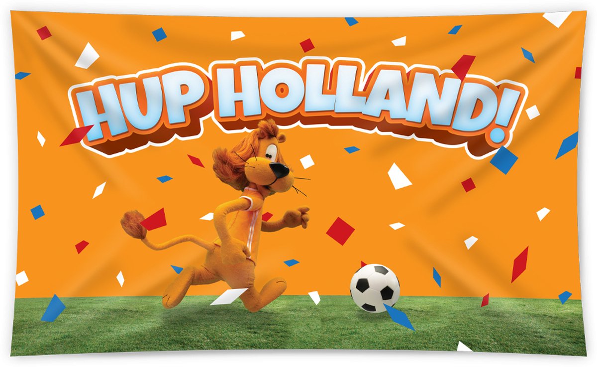 Vlag Loeki De Leeuw WK Voetbal 2022 Nederlands Elftal Hup Holland 