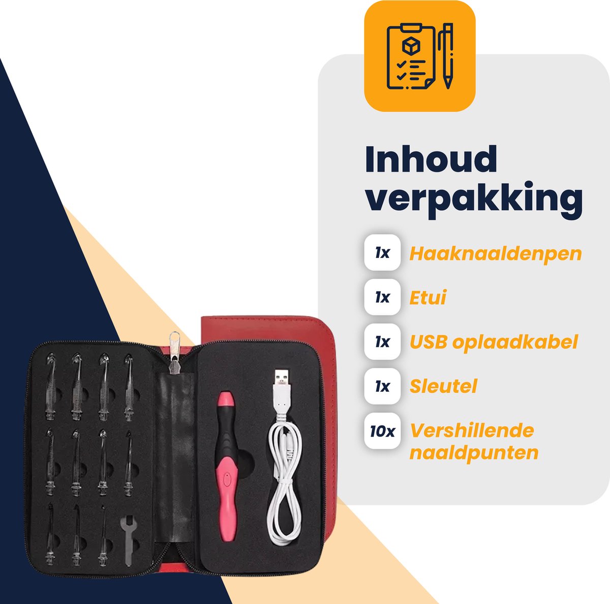 MIRO® Haaknaalden Pen - LED - 11-Delige Set - Haaknaalden Set - Haakpakket Met Haakspullen - Haken Voor Beginners & Gevorderden + incl. Haak Tas/Etui — afbeelding 8