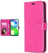 Realme 8 Pro Hoesje Met Pasjeshouder Bookcase Roze