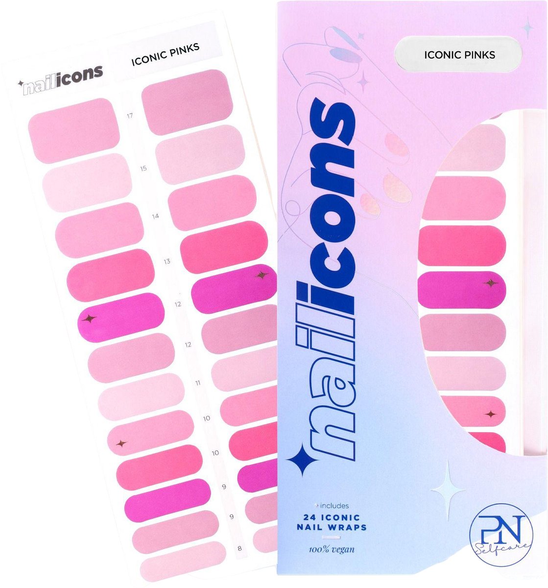 Goedkoopste PN Selfcare - Nagelstickers - Vegan Nail Wraps - 10 Dagen Effect - Duurzame Nail Art - 24 Stuks