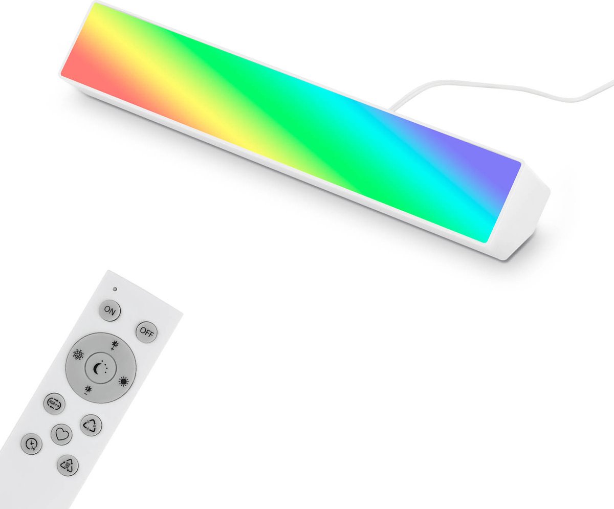 Briloner - MURO S - RGB LED Wall Washer -Wifi - Smart - 9W - CCT- /RGB- regeling - nachtlicht - timer - geheugenfunctie - dimbaar - Amazon Echo en Google Home - IP20