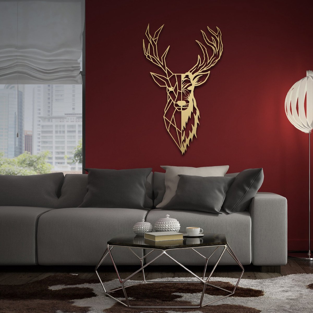 Décoration murale Tête de cerf - SA - Antiquités décoration
