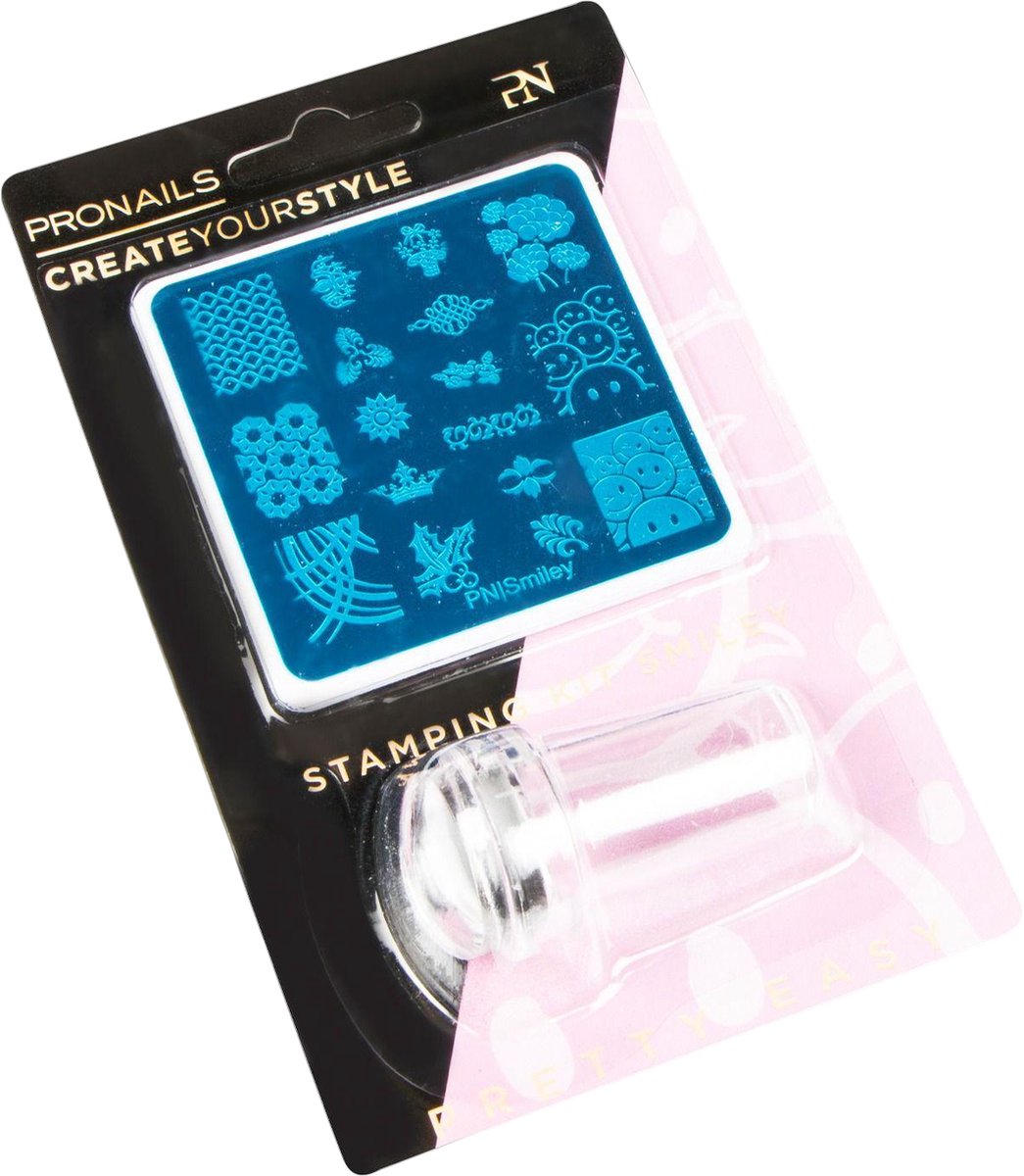 PN Self Care PN Selfcare Nagelstempel Set van 16 stuks Stamping Kit Nagelstickers Nail Art Roze