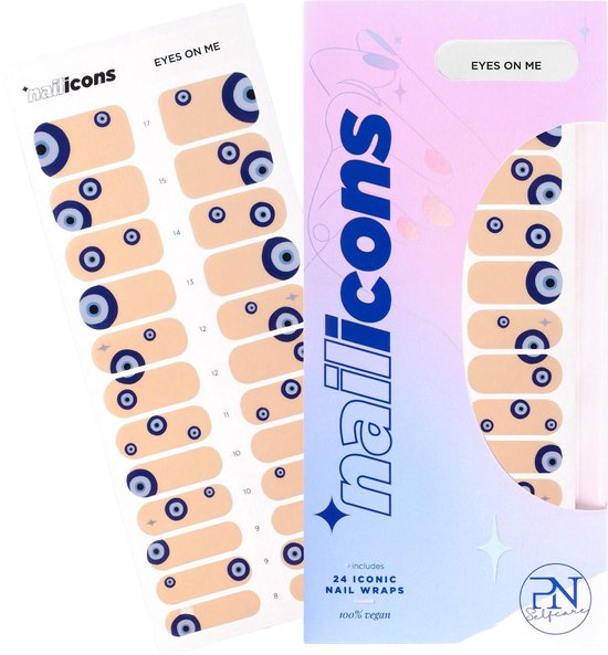 PN Selfcare - Nagelstickers - Vegan Nail Wraps - 10 Dagen Effect - Duurzame Nail Art - 24 Stuks