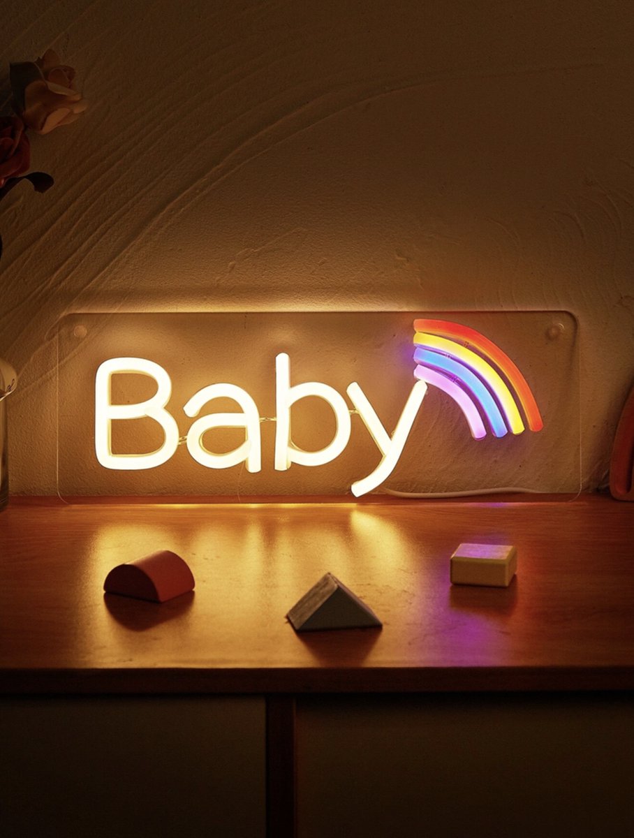 Neon licht Baby - Neon ligt - Led - Baby - USB - Neonlicht - Neon lamp - Neonverlichting - Neon verlichting - Tafellampen - Kindertafellampen
