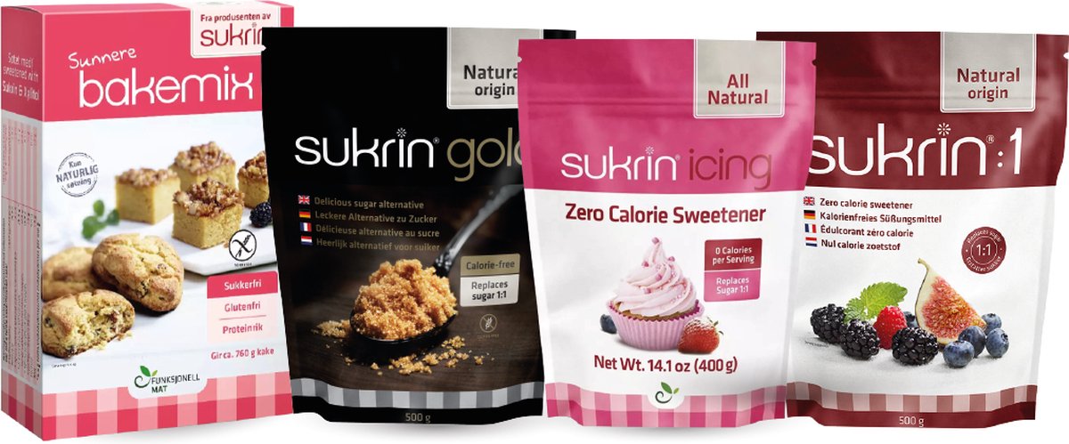 Goedkoopste Sukrin - Bakpakket - Geschikt voor diabetici - Healthy lifestyle - Geschikt voor koolhydraatarm dieet