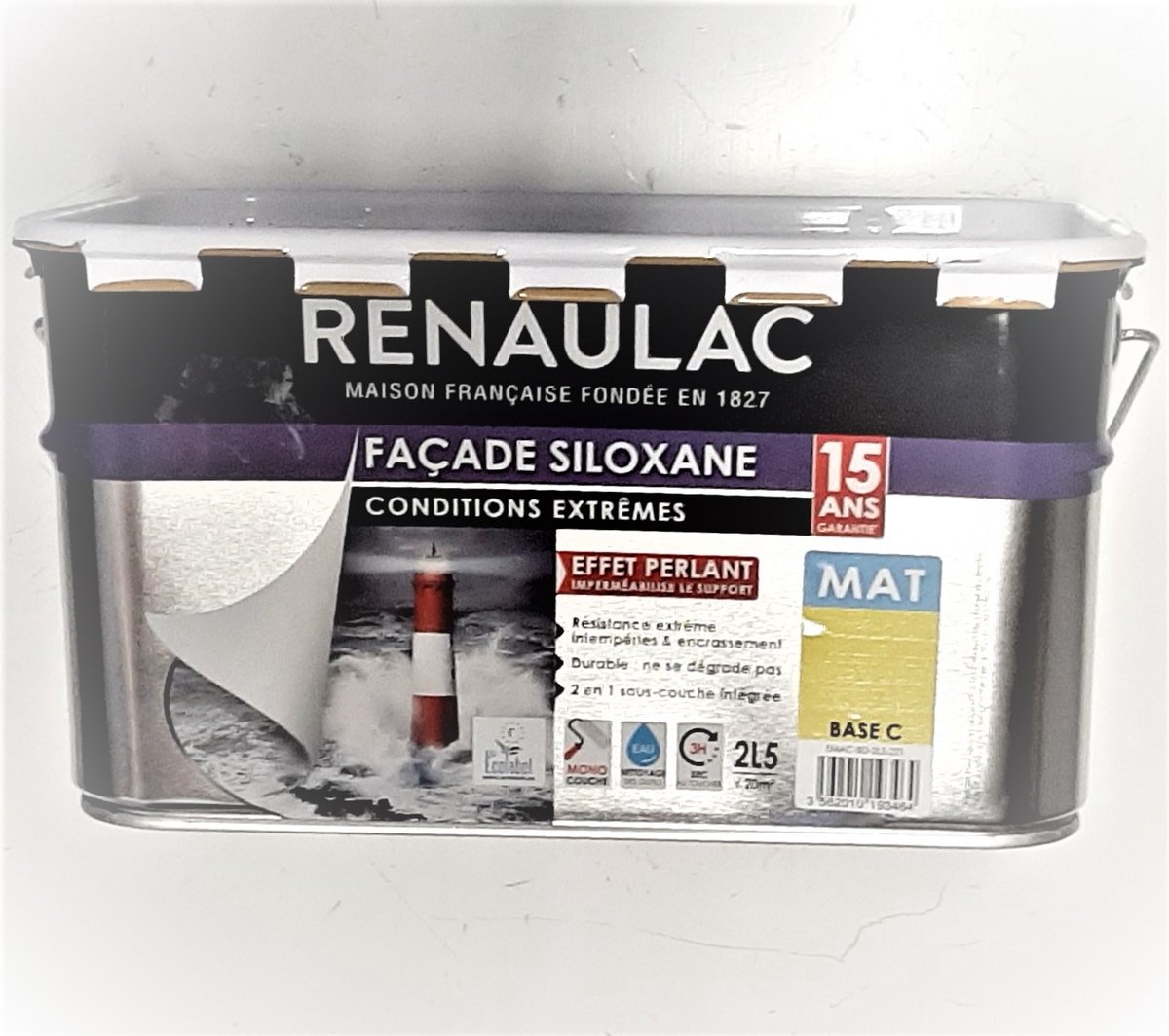 Renaulac Witte Siloxane® Gevelverf - 2.5L - 20m² / pot