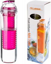 drinkfles met fruitinfuser | 800 ml | roze | Melianda | waterfles